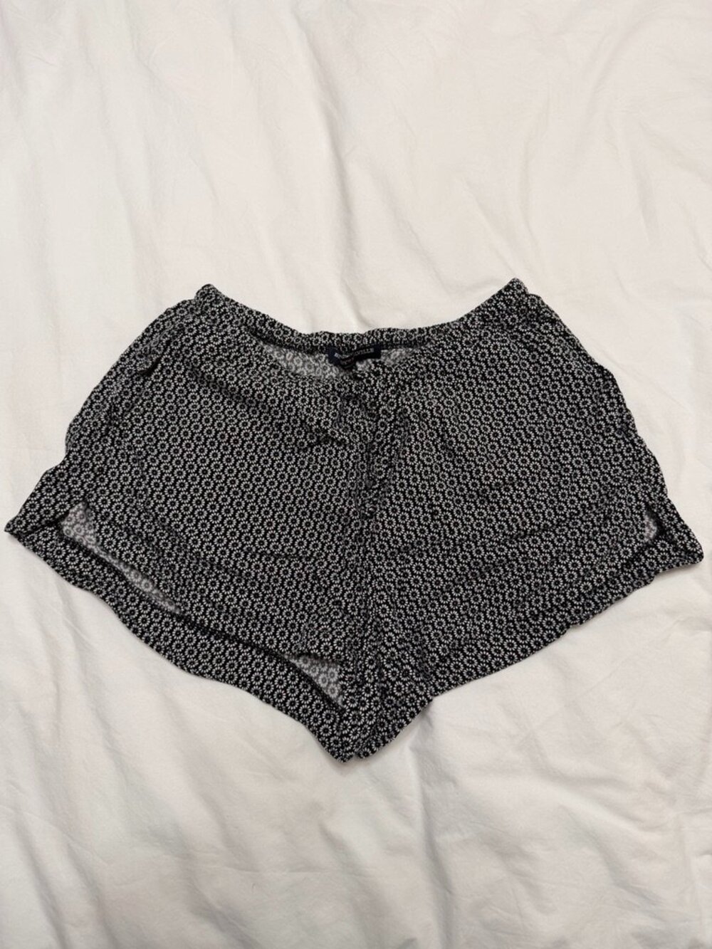Brandy Melville Black & White Floral Shorts